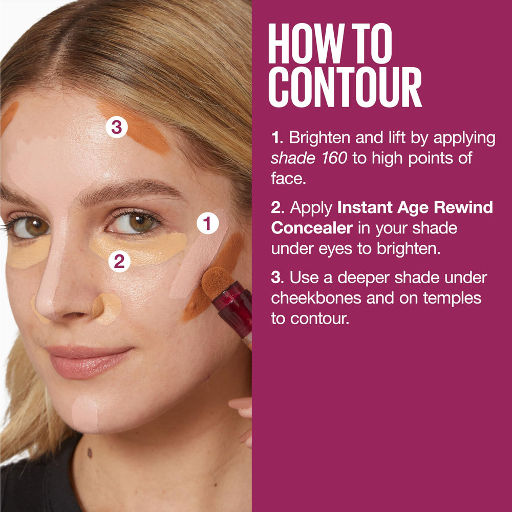 Maybelline Concealer con micro-corrector para corrección rápida de ojeras durante el día.