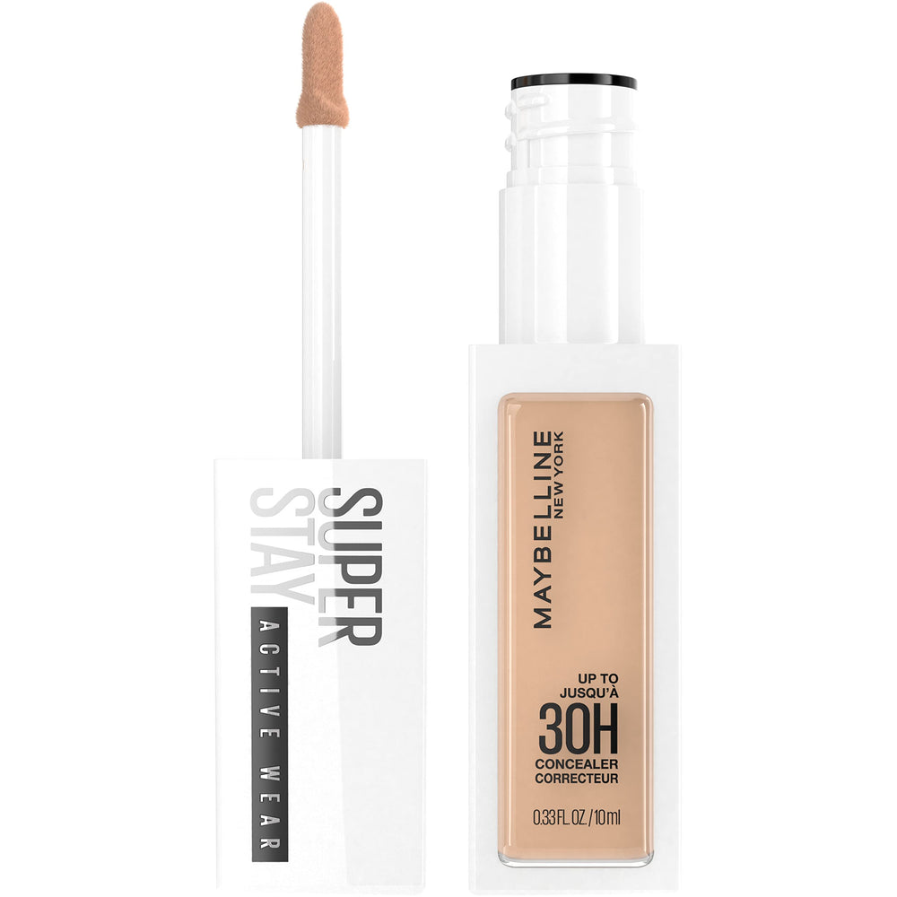 Maybelline Corrector líquido con aplicador curvo ergonómico para una aplicación suave y cobertura precisa.
