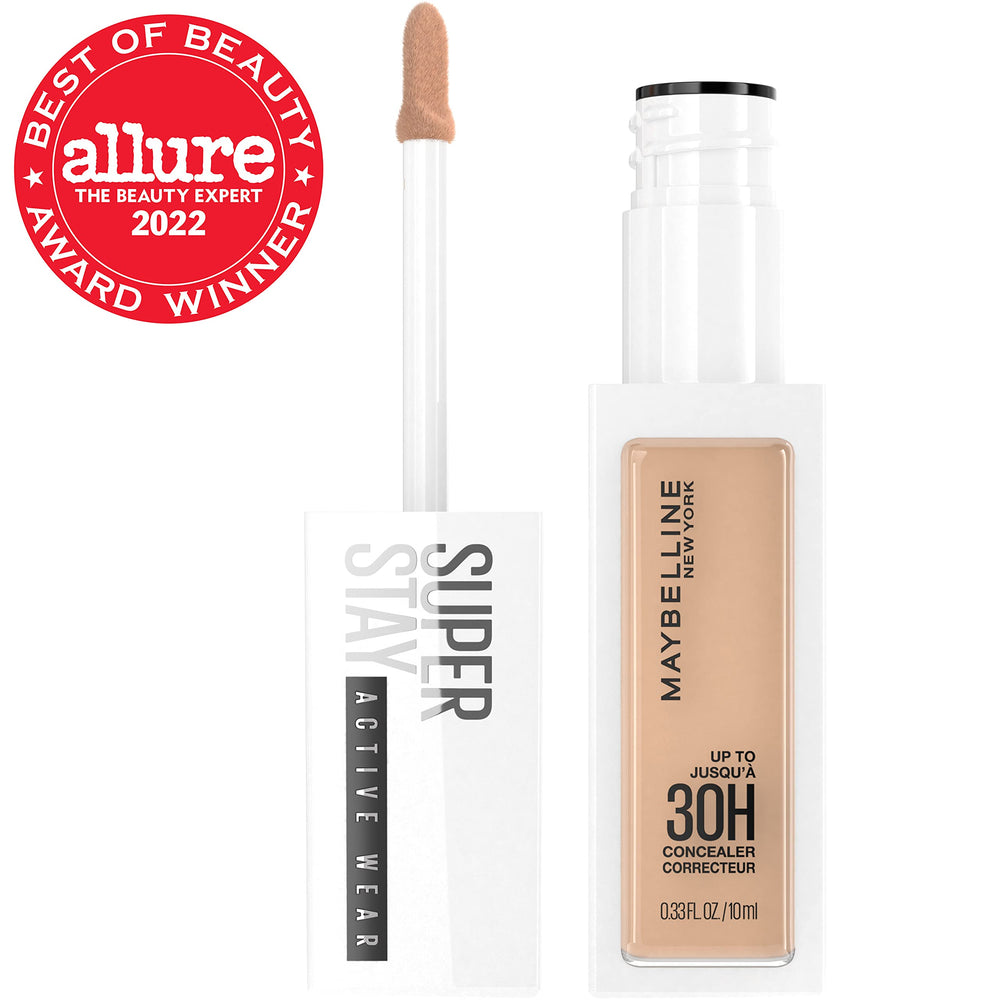 Maybelline Corrector líquido ofrece cobertura total con acabado mate para un tono uniforme.
