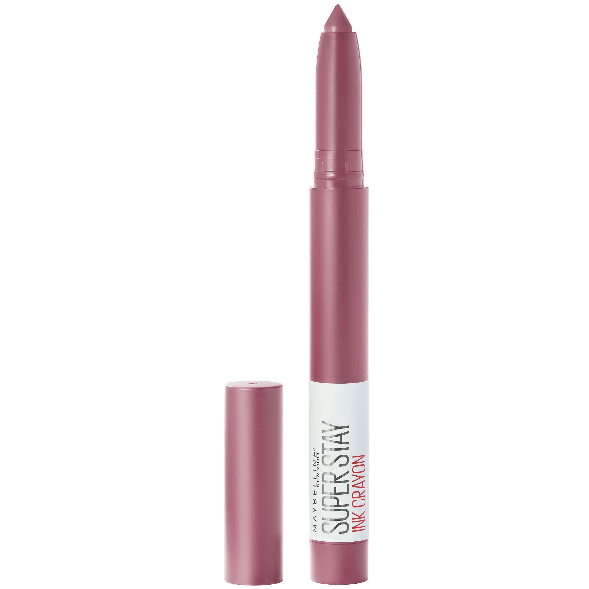 Maybelline lápiz labial crayón mate con afilador integrado, delineado preciso y duradero