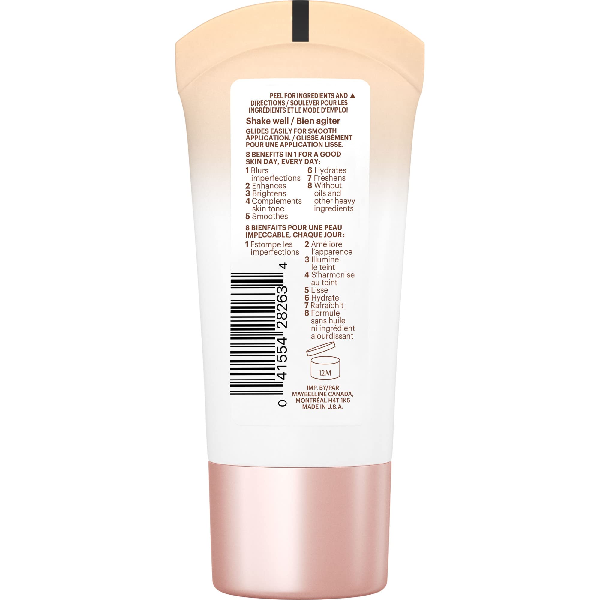 Maybelline Dream Fresh BB crema, textura sin aceite, piel fresca y no grasa.