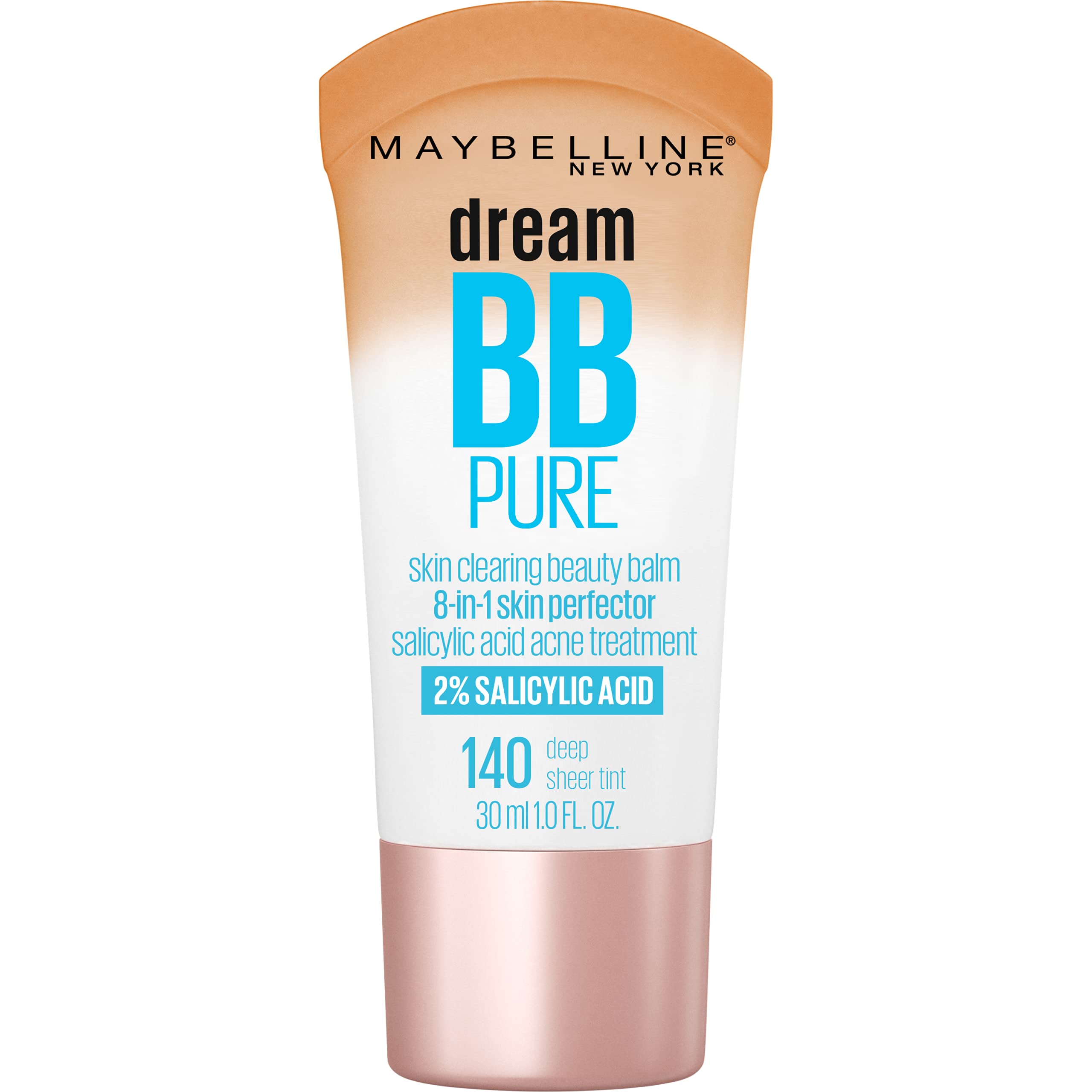 La Maybelline Dream Pure BB Cream clarifica acne con acido salicilico al 2% para piel clara.