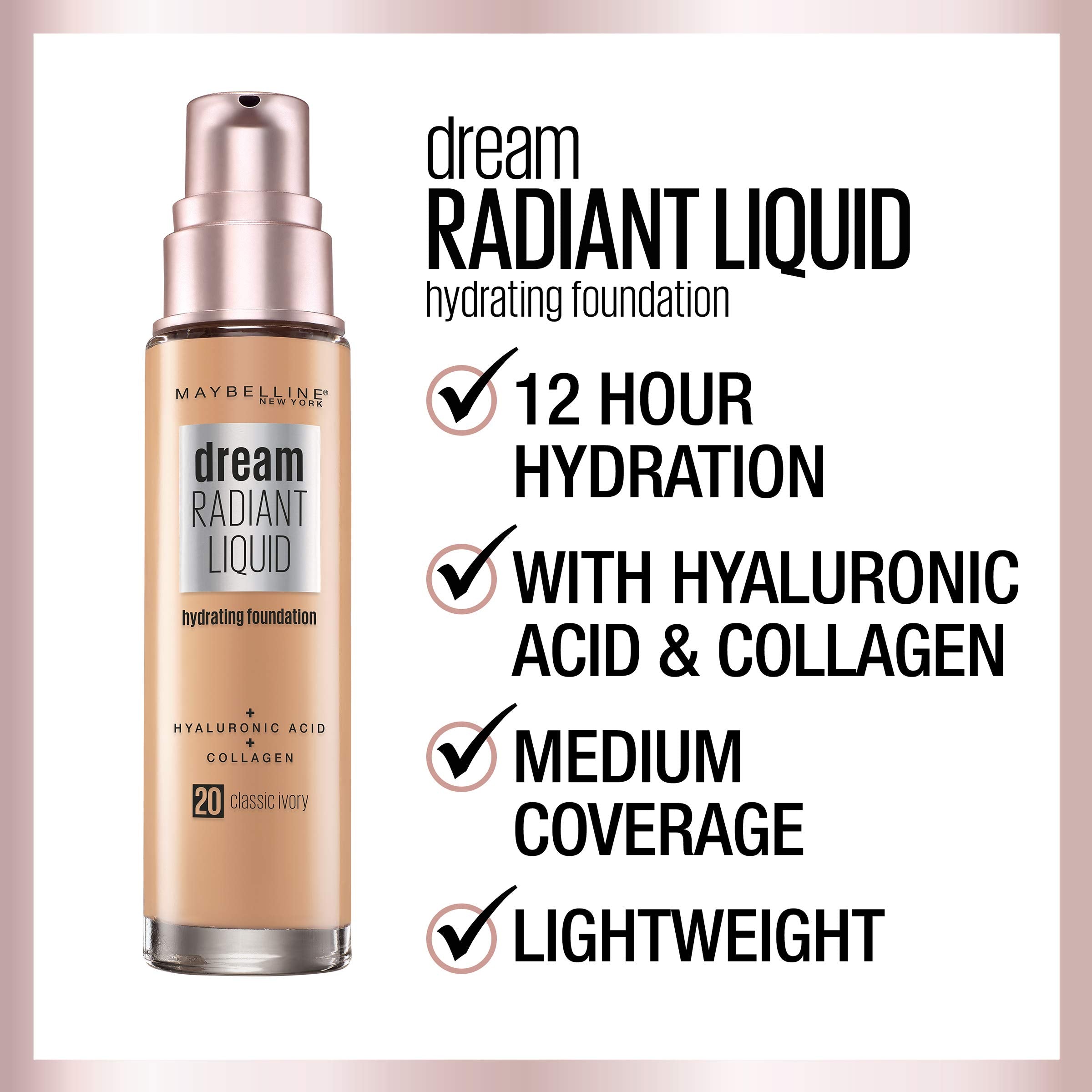 Maybelline Dream Radiant: textura ligera que hidrata y se funde.