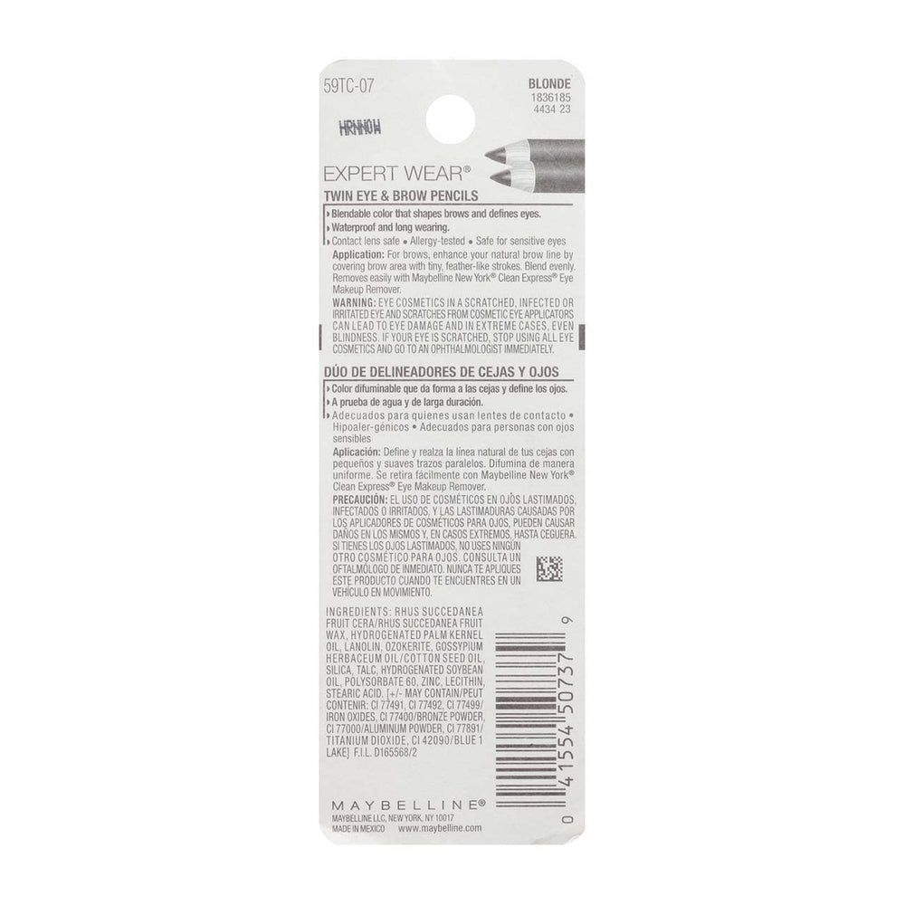 Maybelline Expert Eyes lapiz cejas-ojos rubia-107, definición natural para cejas