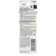 Swatch of Maybelline Expert Wear dark brown for natural daily definition.