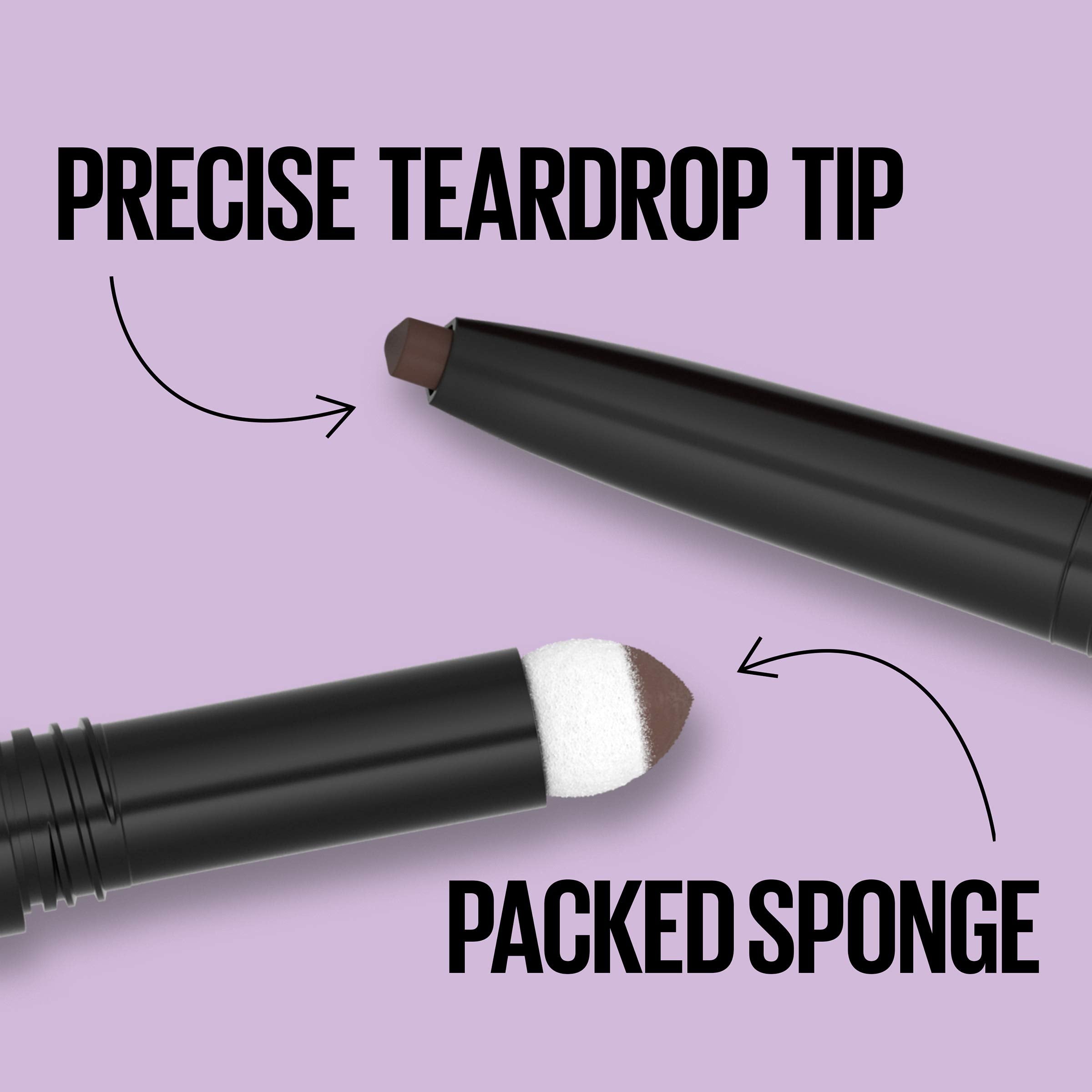Aplicación rápida con lápiz y polvo para cejas definidas.