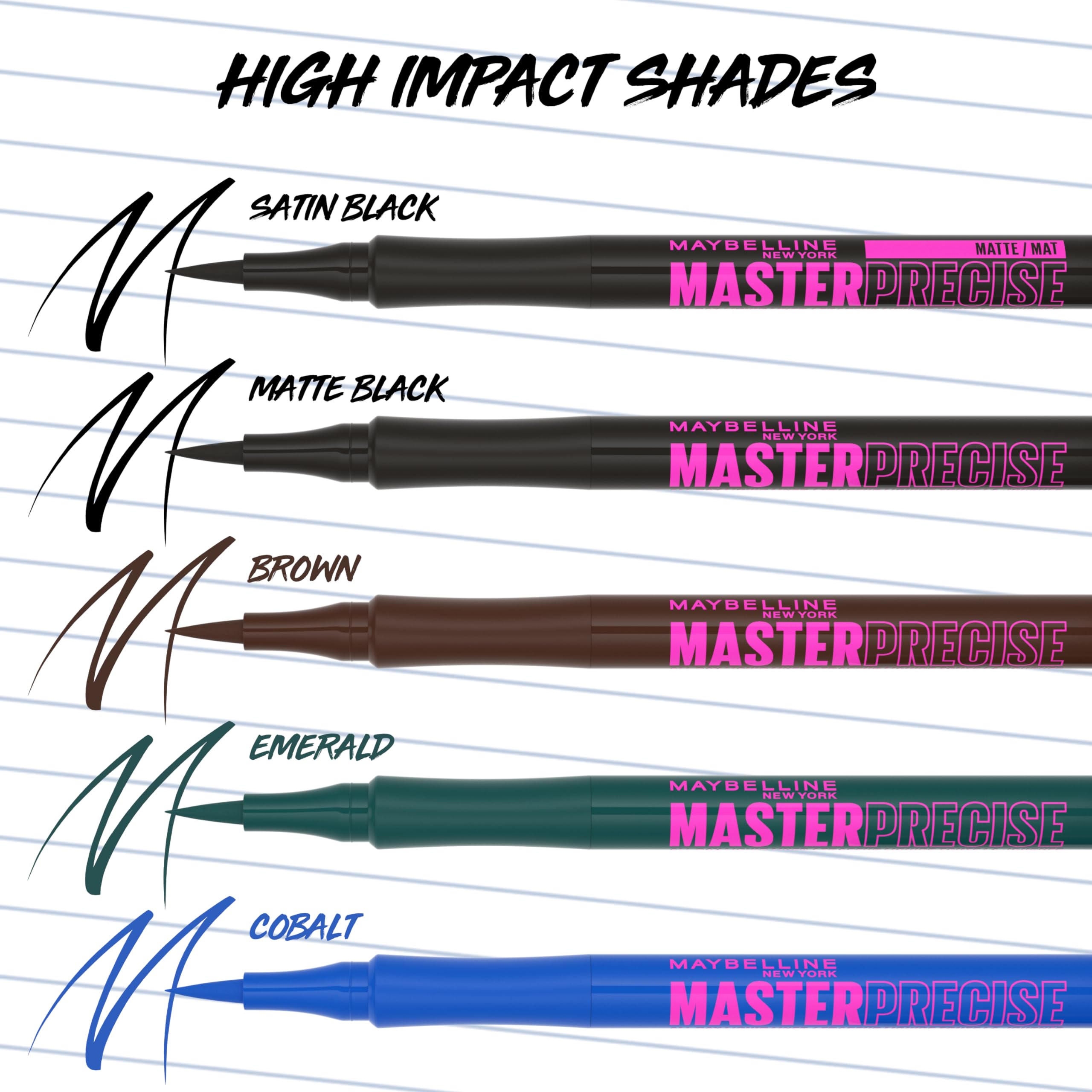 Maybelline Eyestudio Maestro: resistente al agua para uso diario sin retoques.