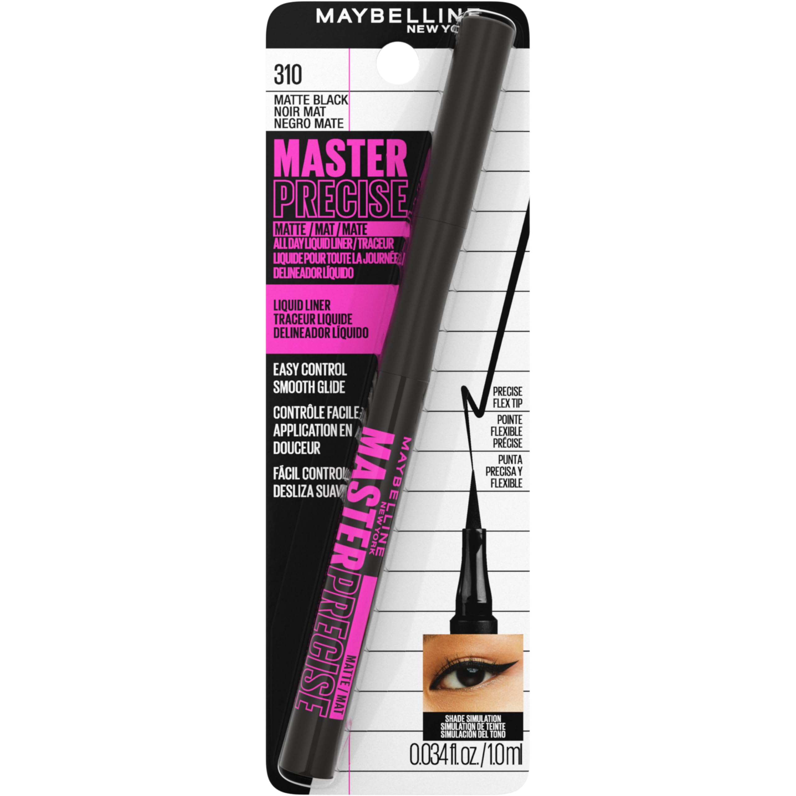 Opción sofisticada de Maybelline Eyestudio Master Precise para delineado intenso