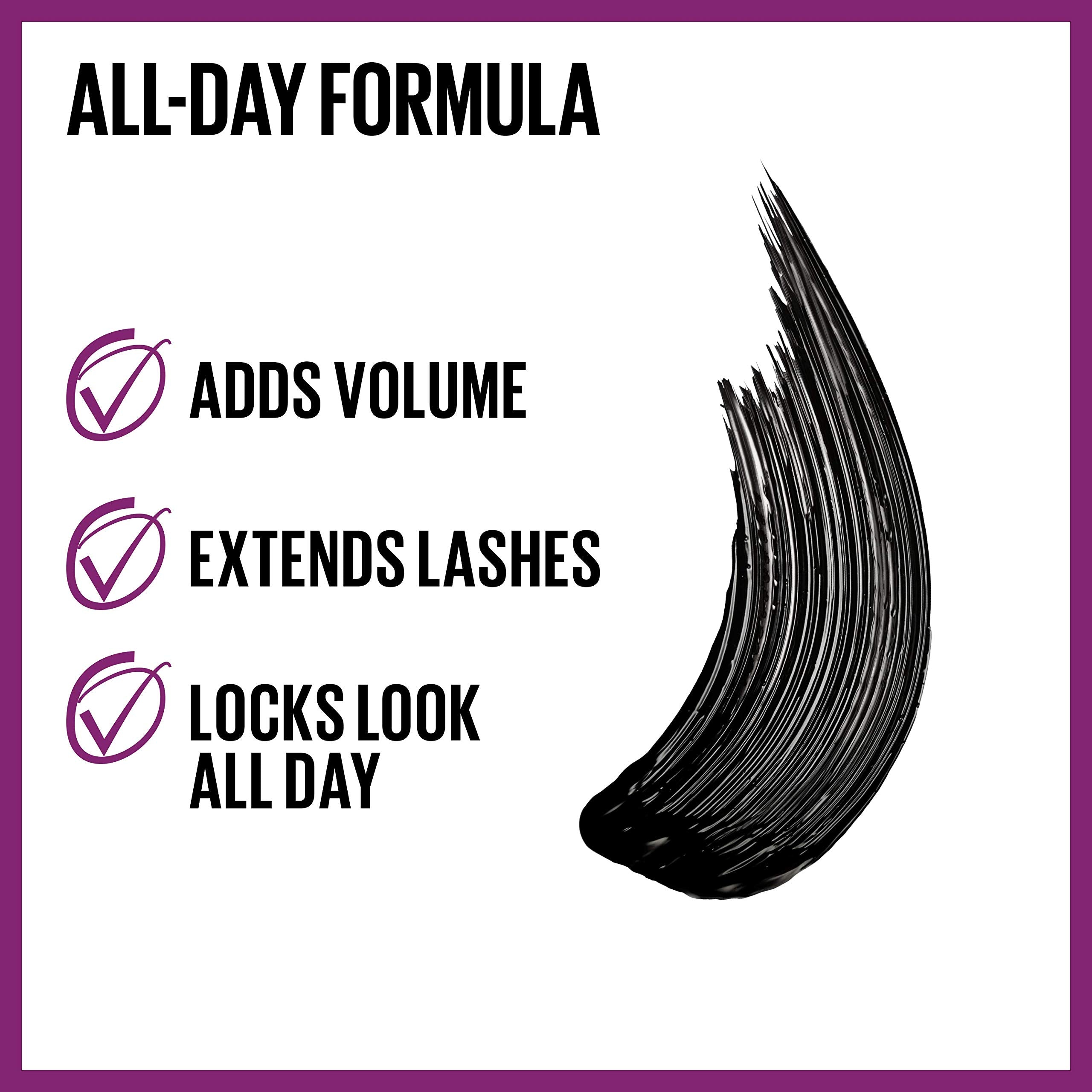 Maybelline Falsies Lift Mascara fibra-infusión para volumen intenso.