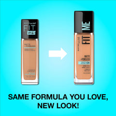 Maybelline Fit Me aplicada con dedos, textura suave y cobertura progresiva.