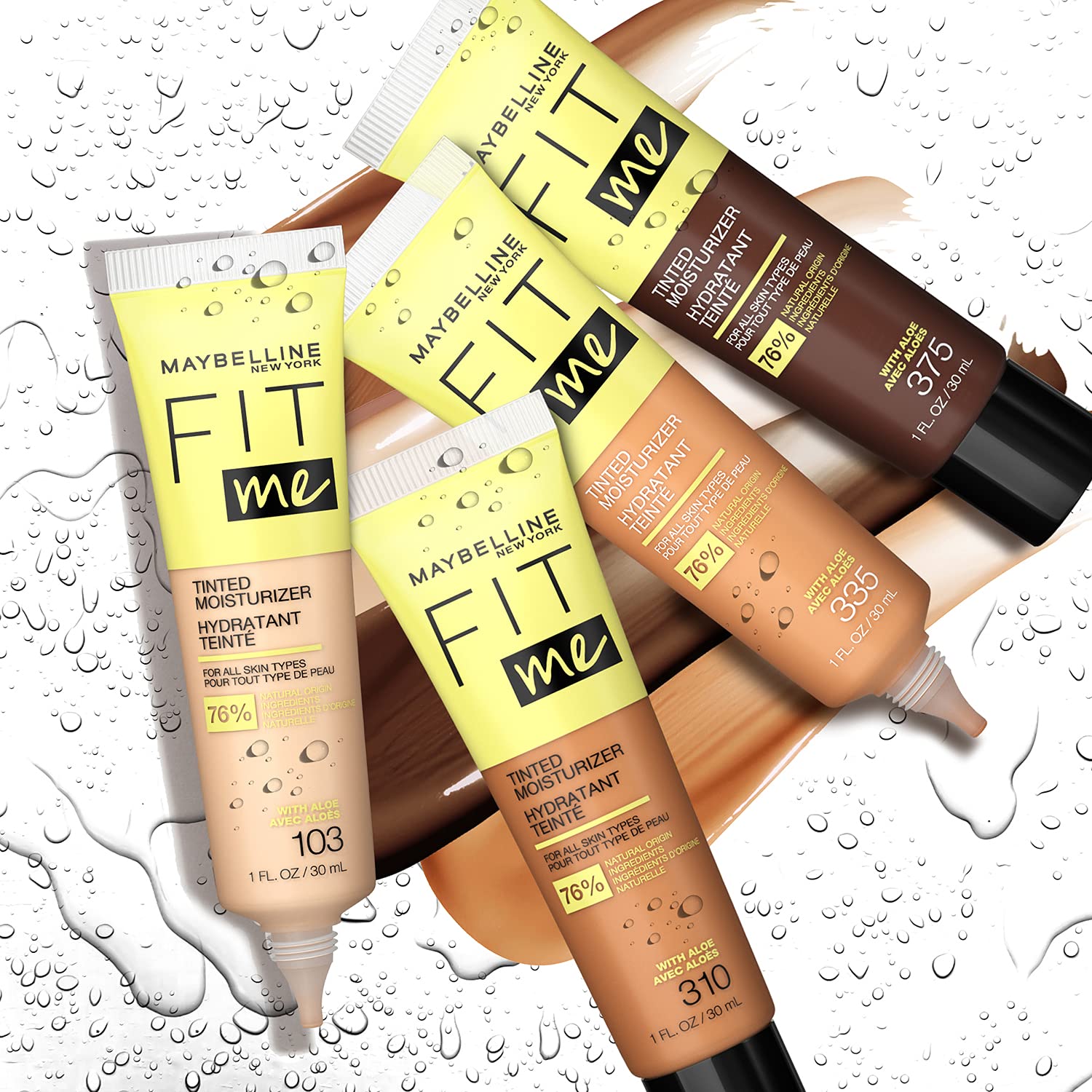 Acabado natural de Maybelline Fit Me, piel fresca sin grasa.