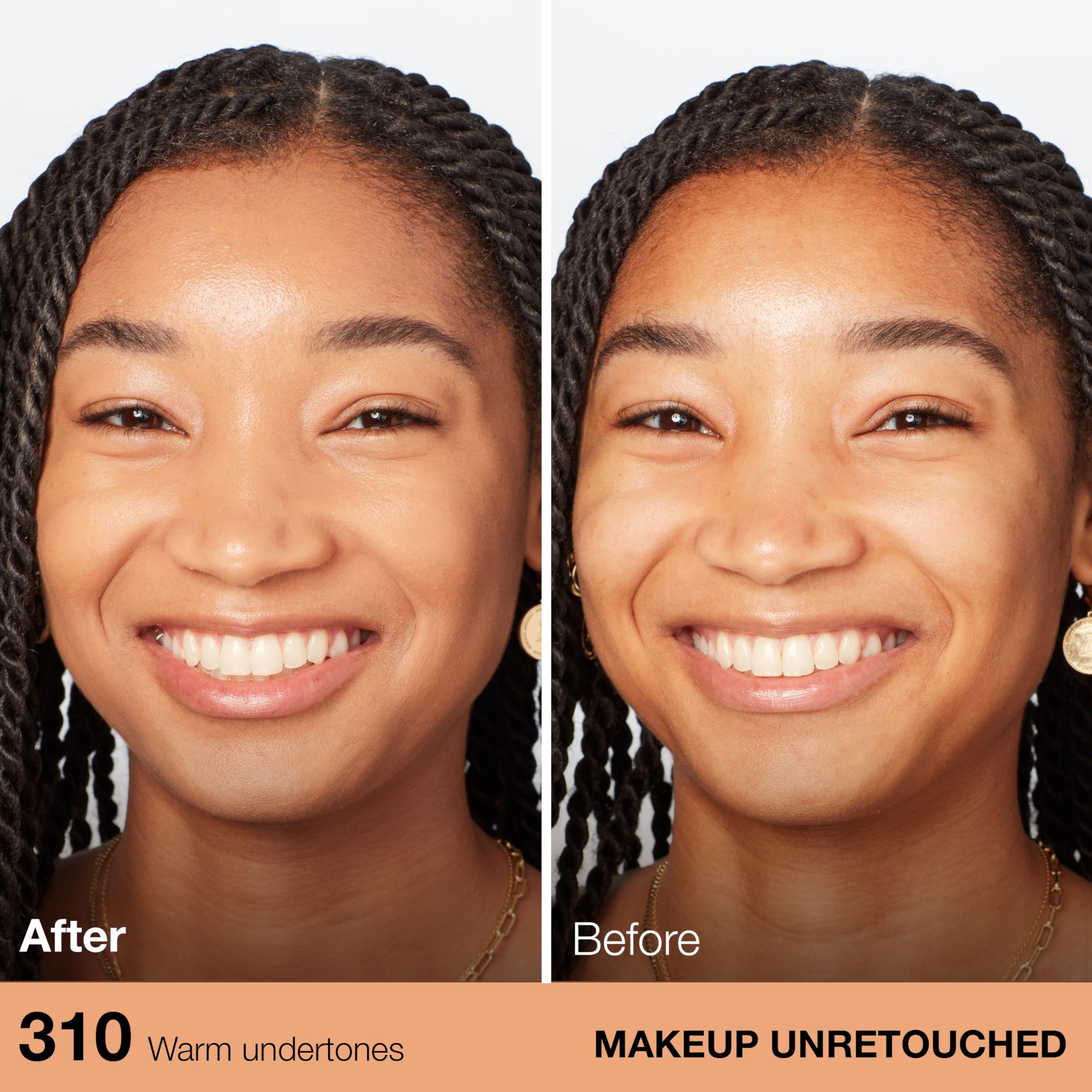 Textura hidratante de Maybelline Fit Me Dewy y Smooth en la piel.