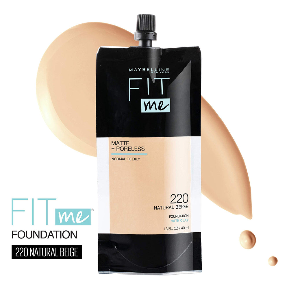 Maybelline Fit Me tono natural 220: coincidencia de tono precisa para un acabado natural