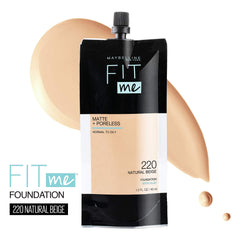 Maybelline Fit Me tono natural 220: coincidencia de tono precisa para un acabado natural