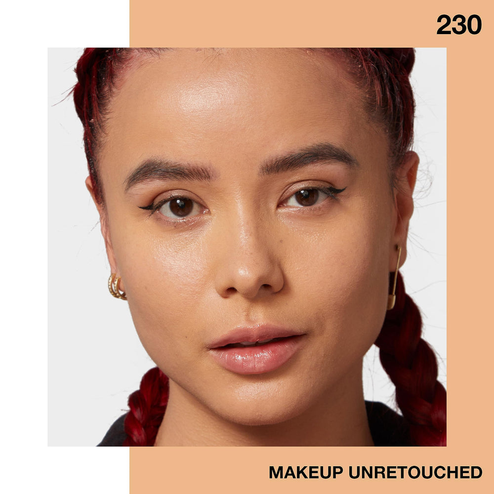 Maybelline Fit Me Matte Poreless, enfoque en poros, refina poros para un aspecto suave.