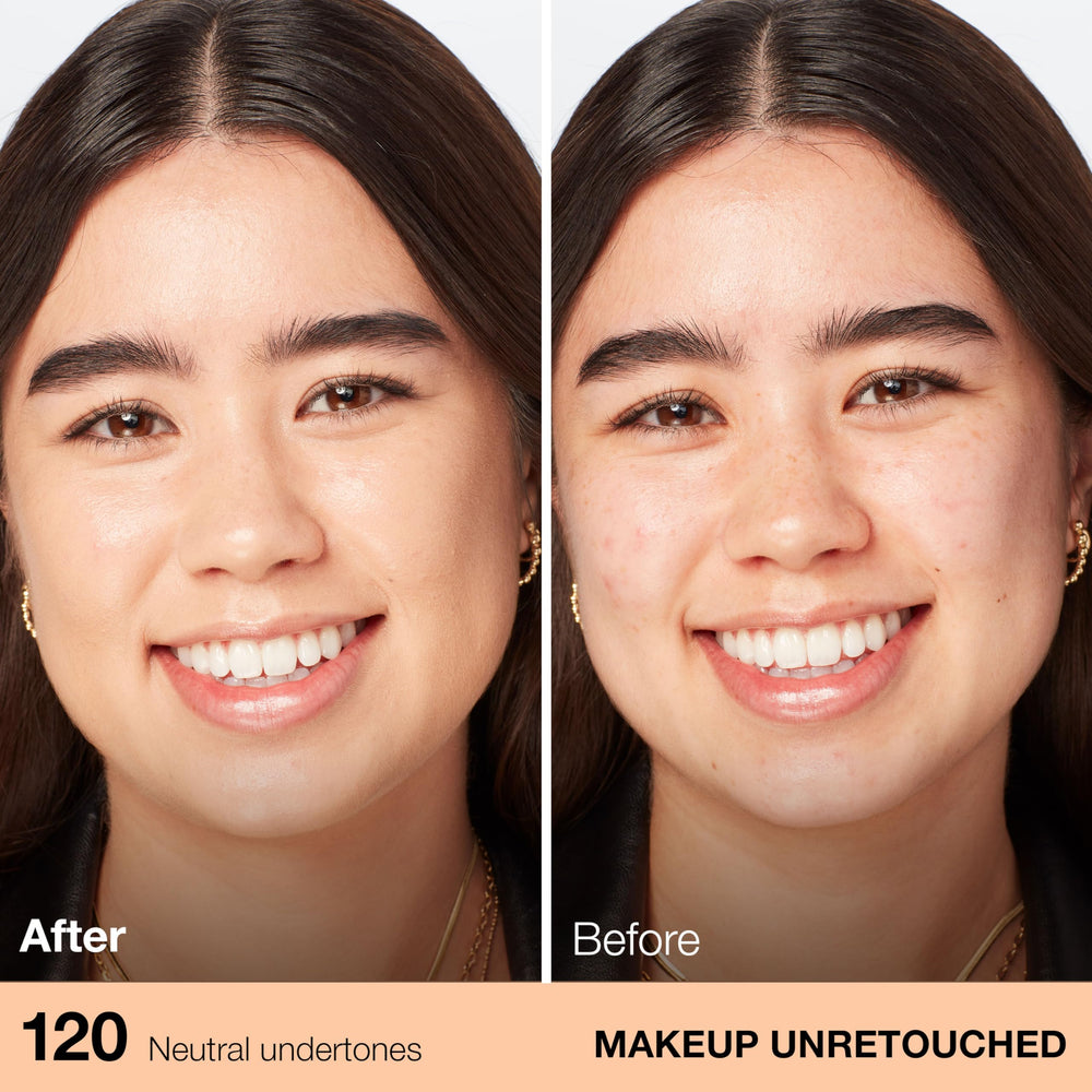 Muestra de tono marfil clásico de Maybelline Fit Me cobertura natural