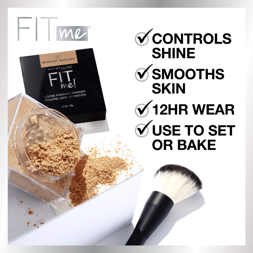 Polvo Maybelline Fit Me acabado ligero para un look natural.