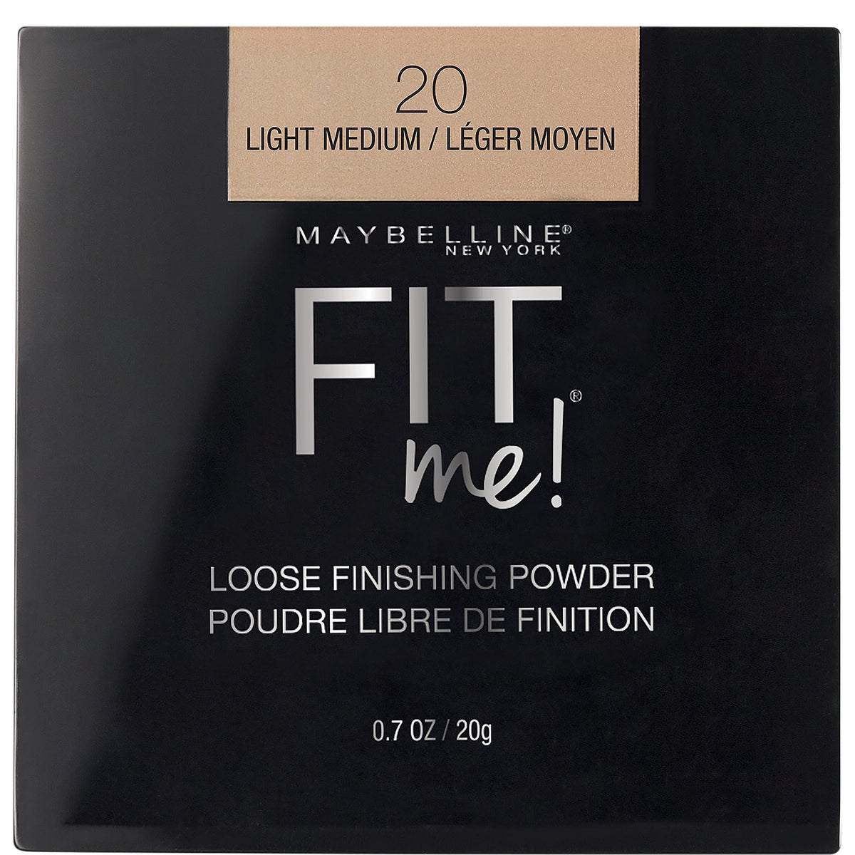 Polvo suelto Maybelline Fit Me en empaque compacto para acabado natural.
