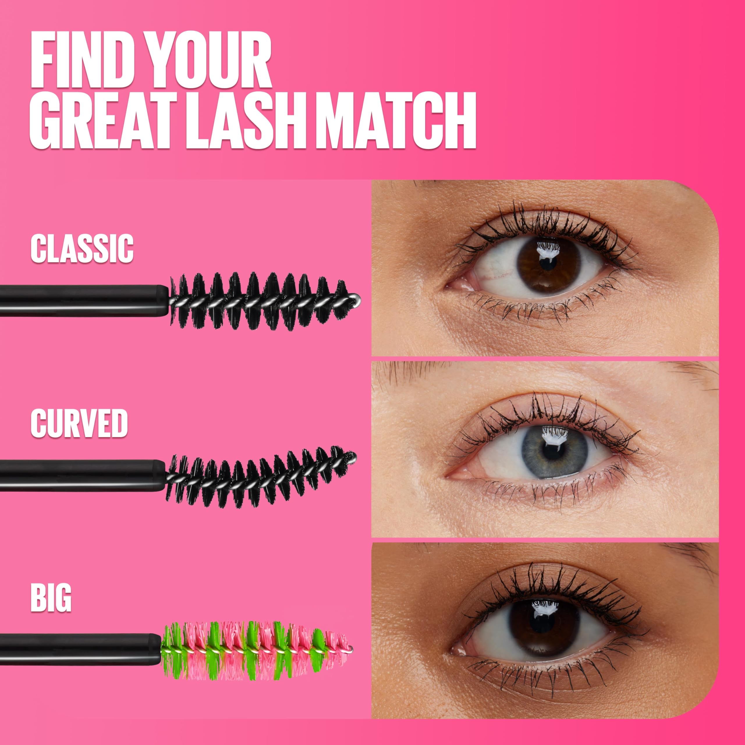 Tono café-negro de MAYBELLINE Great Lash Lots of Lashes para looks diarios