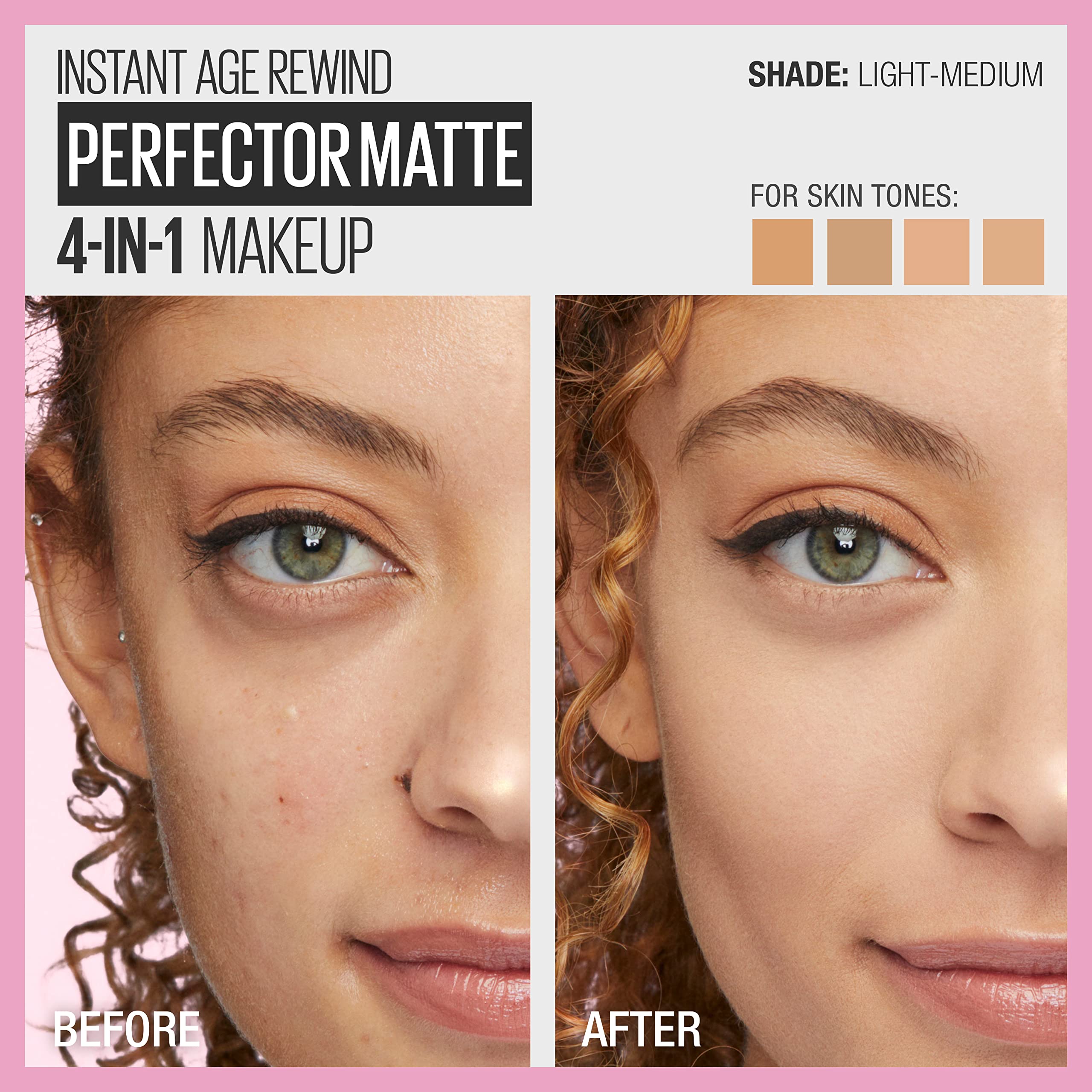Maybelline Instant Age Rewind, difumina poros para tono más uniforme con cobertura suave