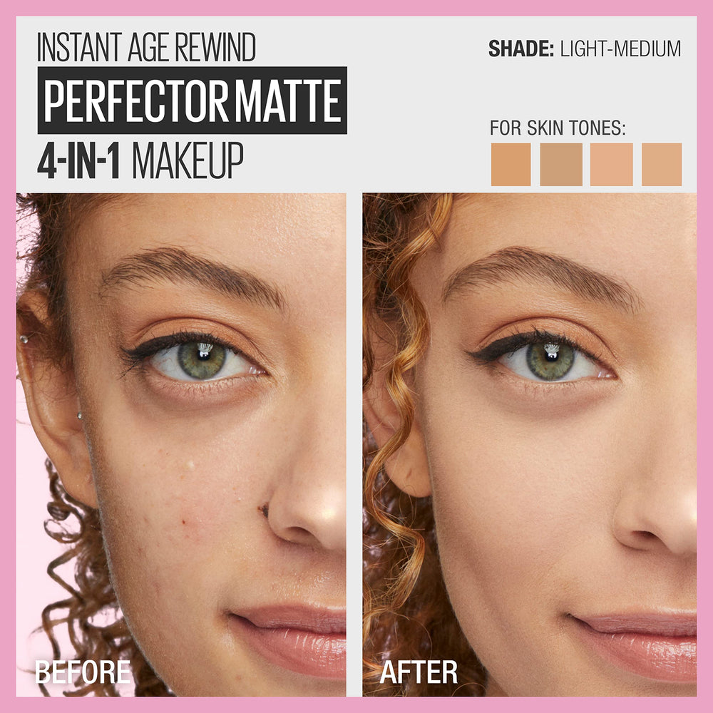 Maybelline Instant Age Rewind, difumina poros para tono más uniforme con cobertura suave