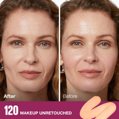 Maybelline Instant Age Rewind Eraser: cobertura media que unifica tono y mantiene hidratación.
