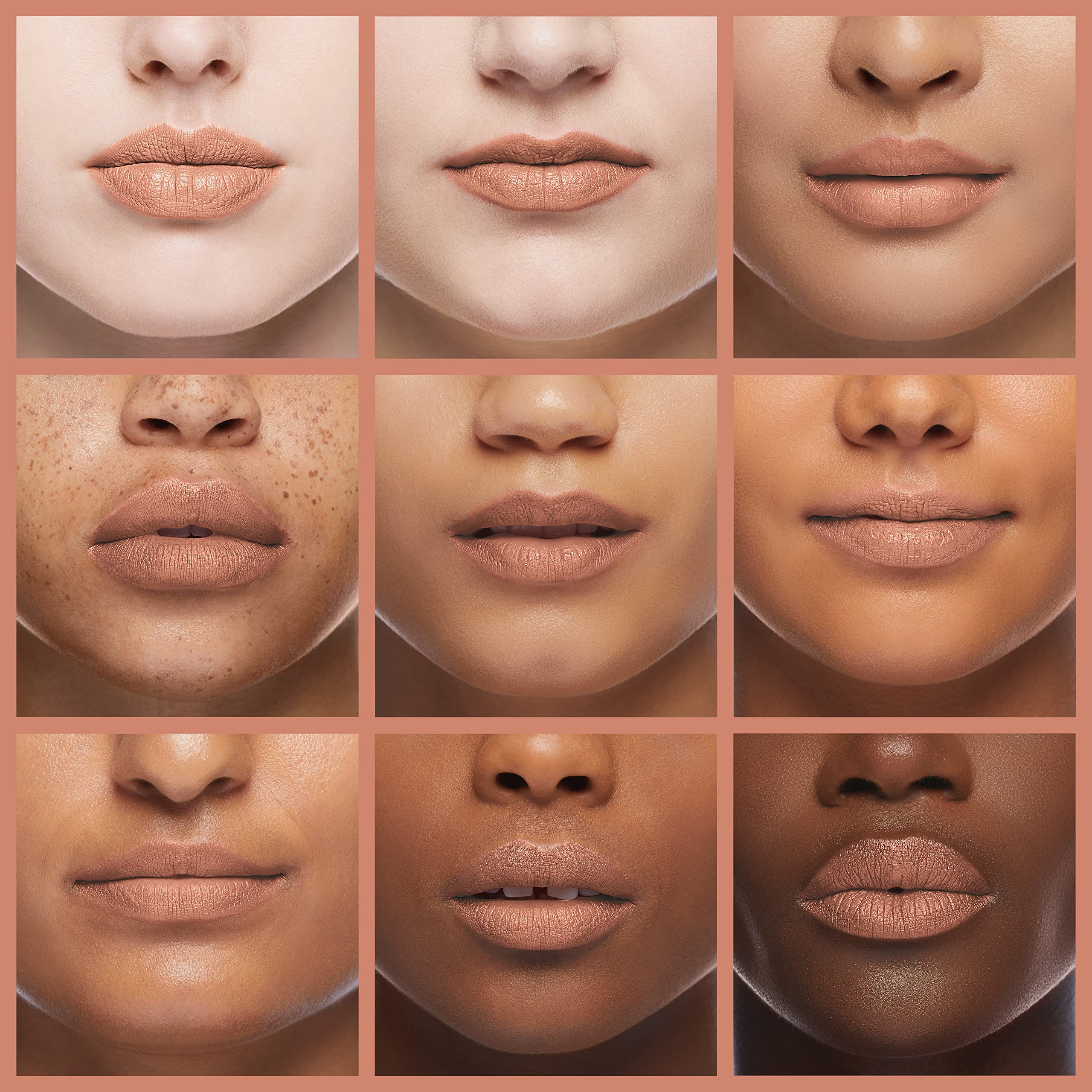 Swatch en piel media del Inti-Matte Nude demuestra versatilidad