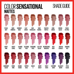 Muestra rojo de Maybelline Color Sensacional para un efecto audaz.