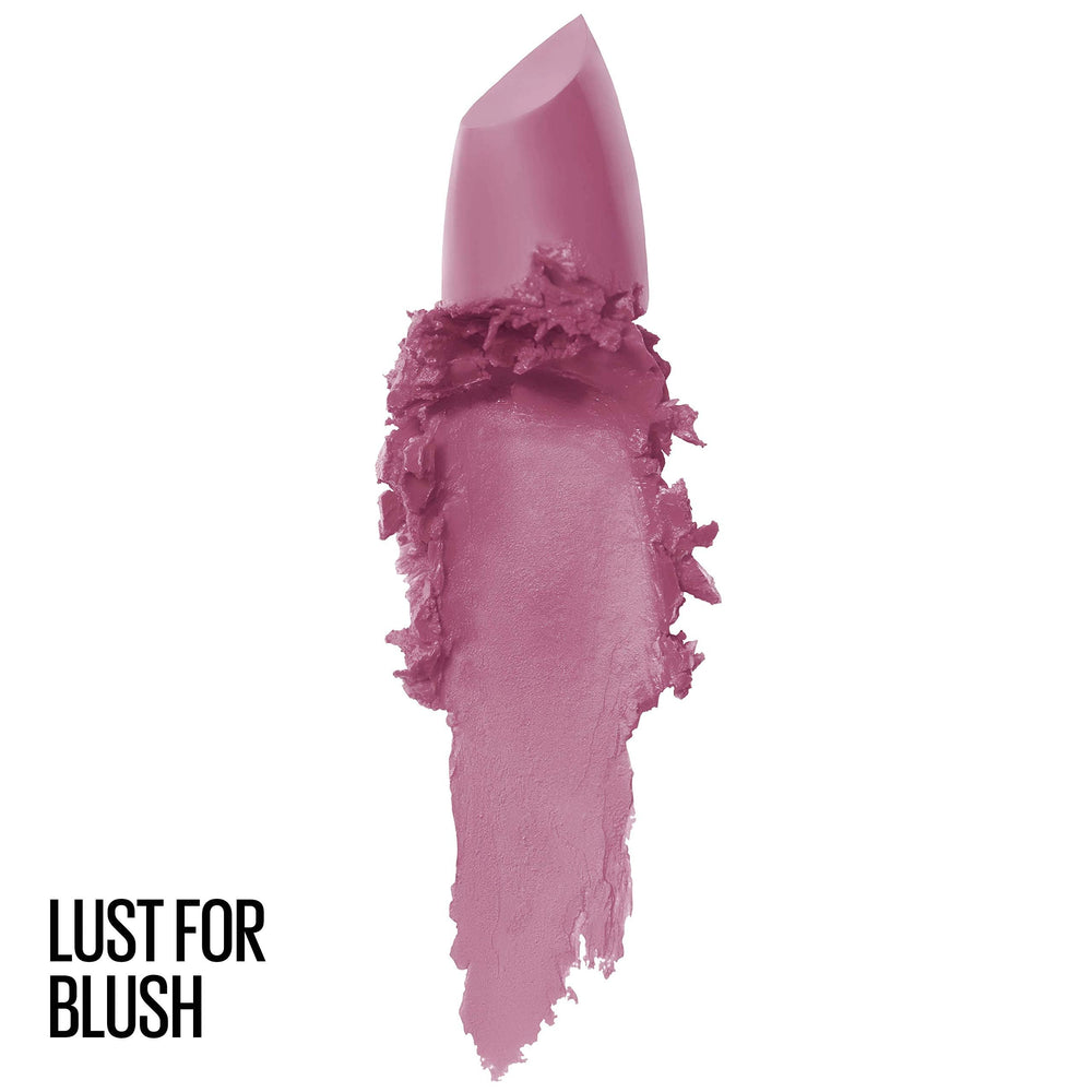 Maybelline Labial Sensacional, nude mate para look diario suave.