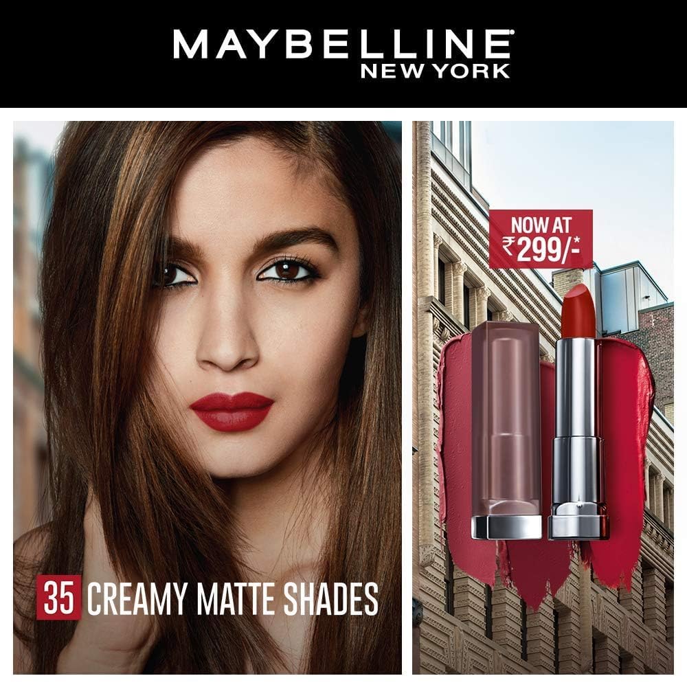 Maybelline Labial Sensacional, tono natural para cobertura uniforme.