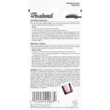 Maybelline Lash Sensational Mascara aplicador ergonómico para recubrimiento uniforme.