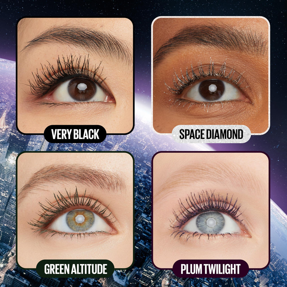 Maybelline Lash Sensational Sky High, niebla azul, define pestañas con toque fresco.