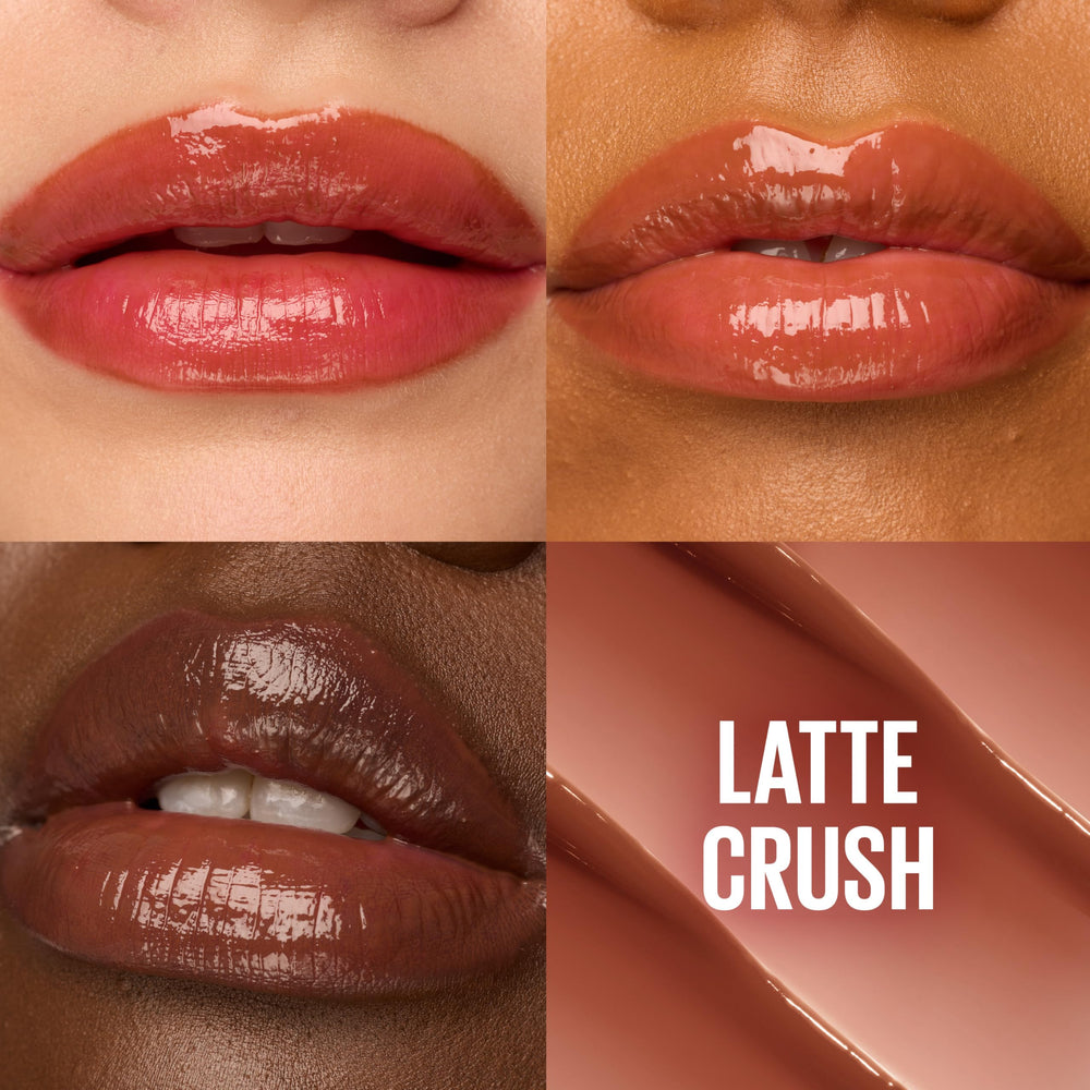 Maybelline Lifter Glaze brillo labial con textura glaseada suave.
