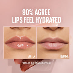 Maybelline Lifter Gloss aplicador XL en mano, acabado sedoso en una pasada.