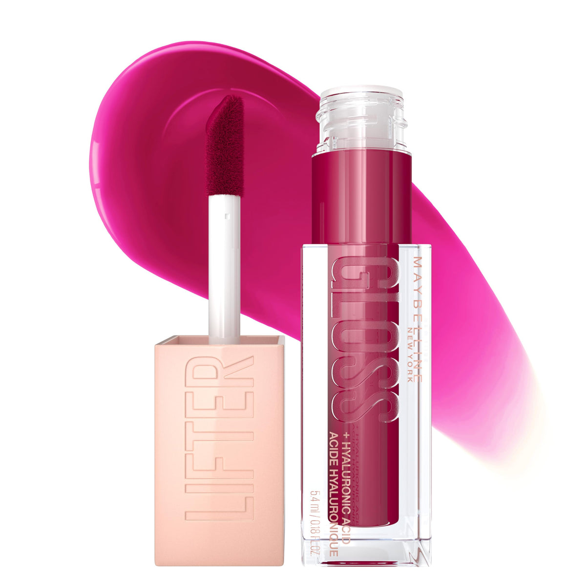 Maybelline Lifter Gloss con aplicador XL para una aplicación rápida y uniforme