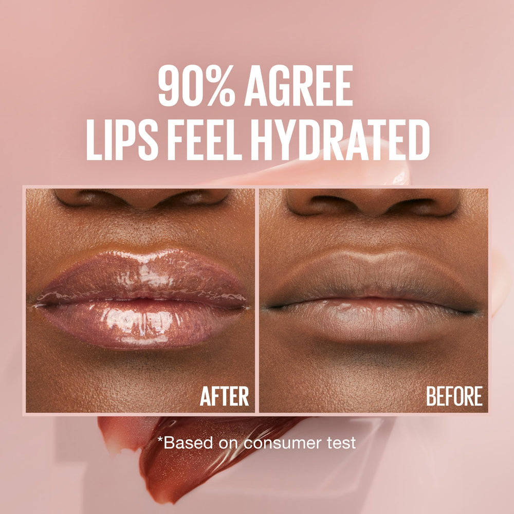 Maybelline Lifter Gloss Brass tono rosado nude realza contorno.