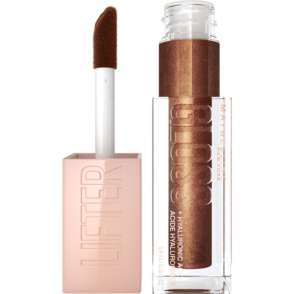 Maybelline Lifter Gloss Cristal, brillo dorado con perla para labios hidratados y contorneados