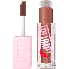 MAYBELLINE Lifter Gloss Plump, aplicador XL eleva labios con brillo intenso.