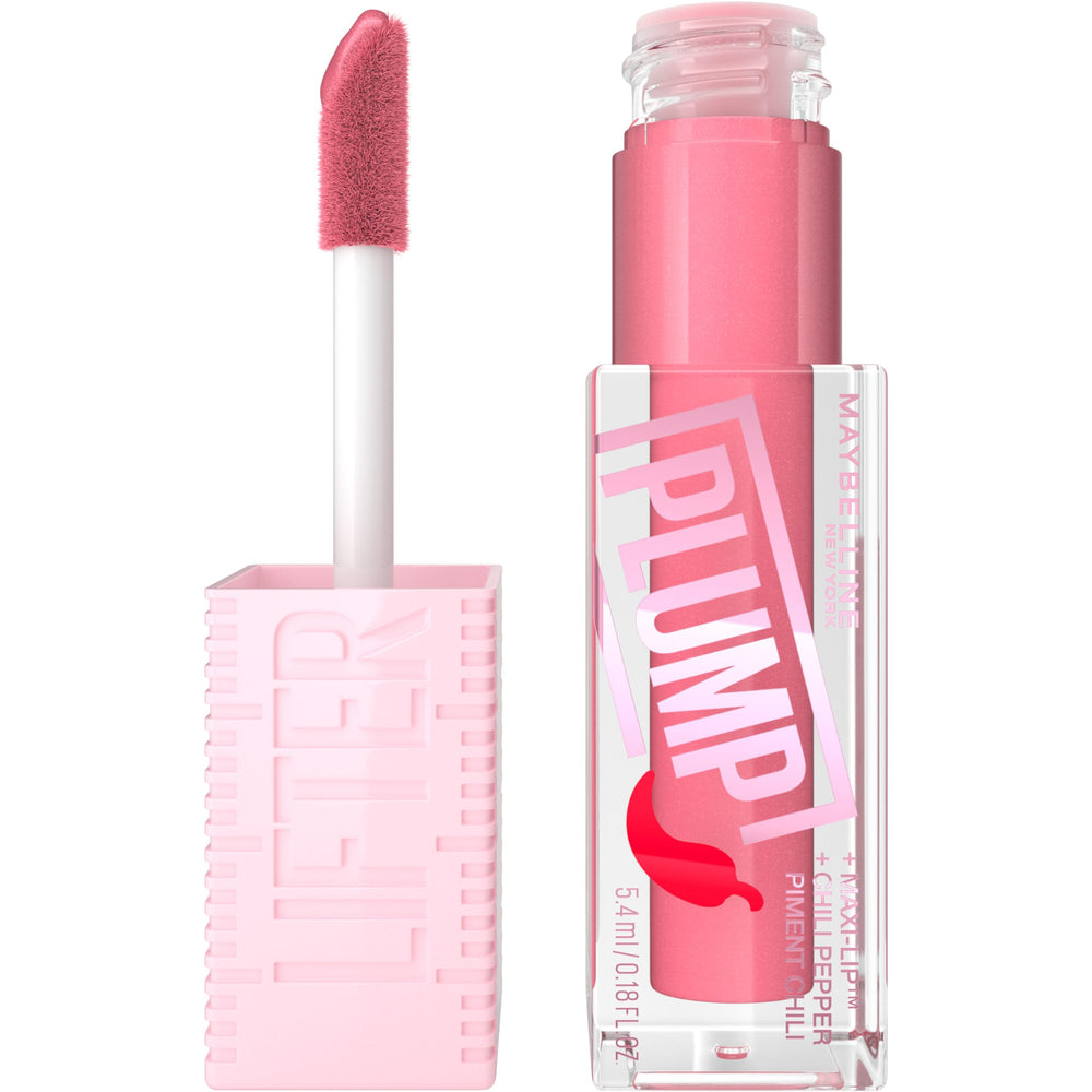 Maybelline Lifter Gloss Plump avec embout XL pour une application précise et un effet repulpant.