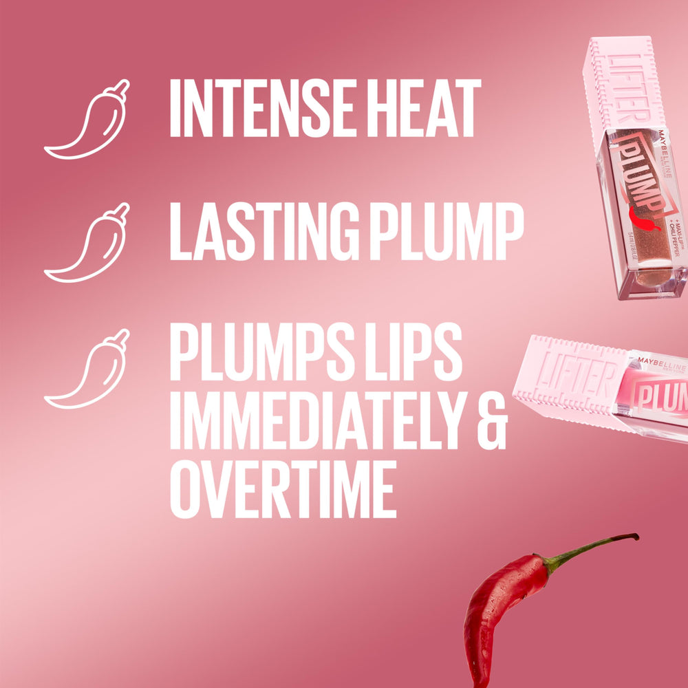 MAYBELLINE Lifter Gloss Plump, tono Cocoa Zing aporta color cálido.