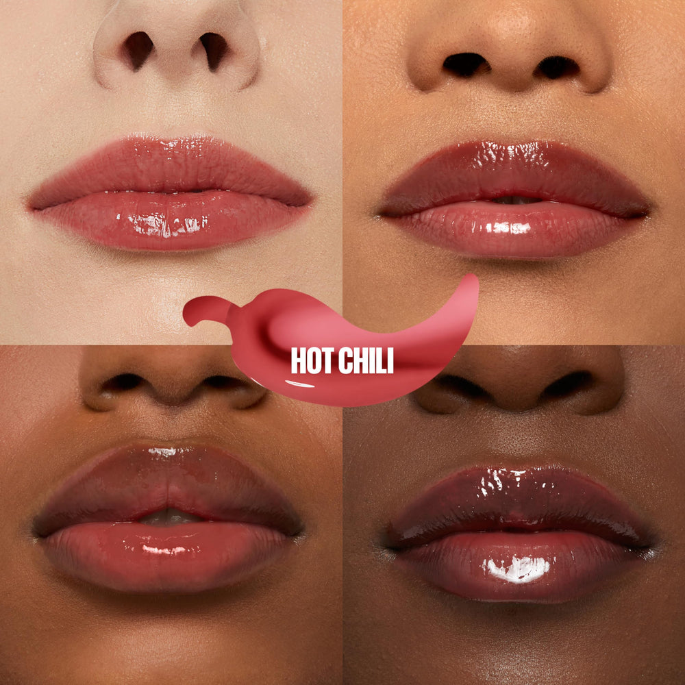Maybelline Lifter Gloss Plump XL wand application on lips.