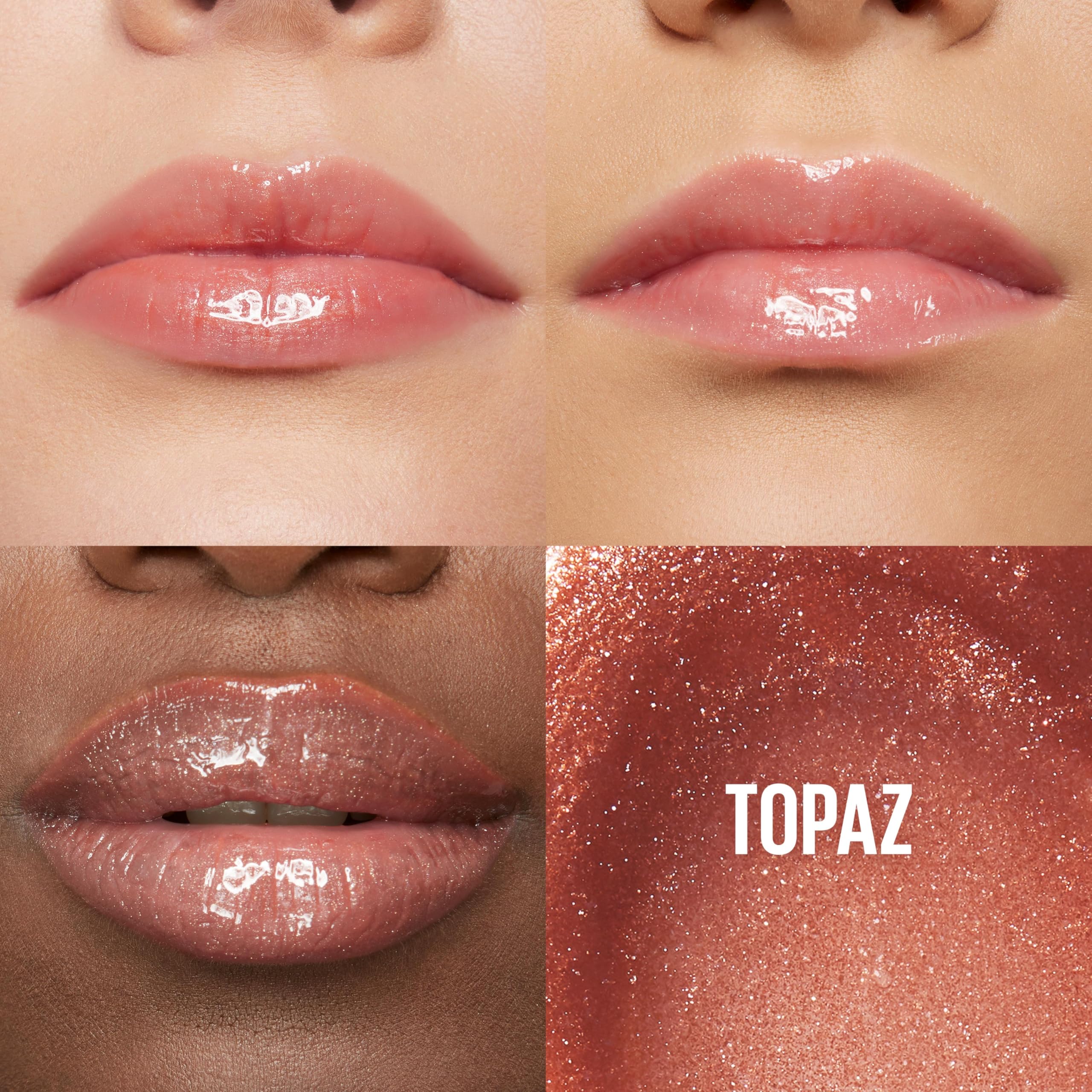 Maybelline Lifter Gloss Terracotta Neutral, tono natural con brillo perlado.