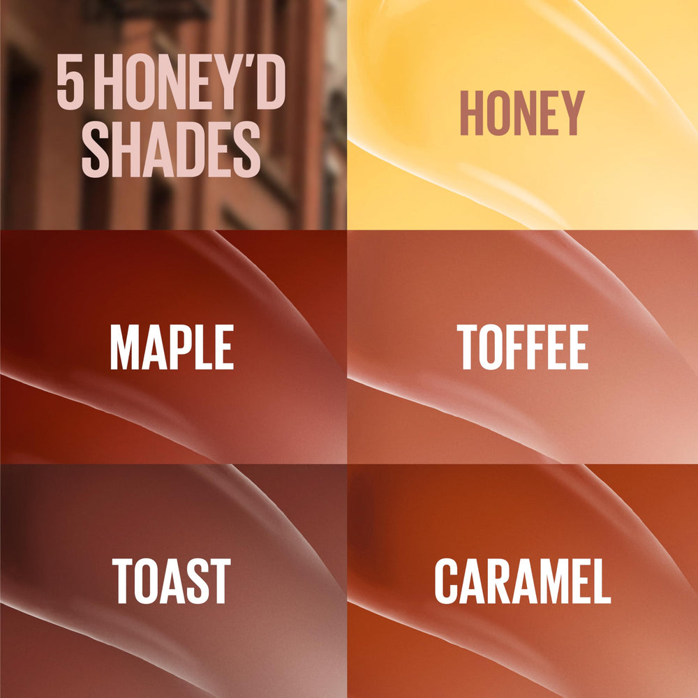 MAYBELLINE Lifter Gloss tonos miel nuevos para looks cálidos.