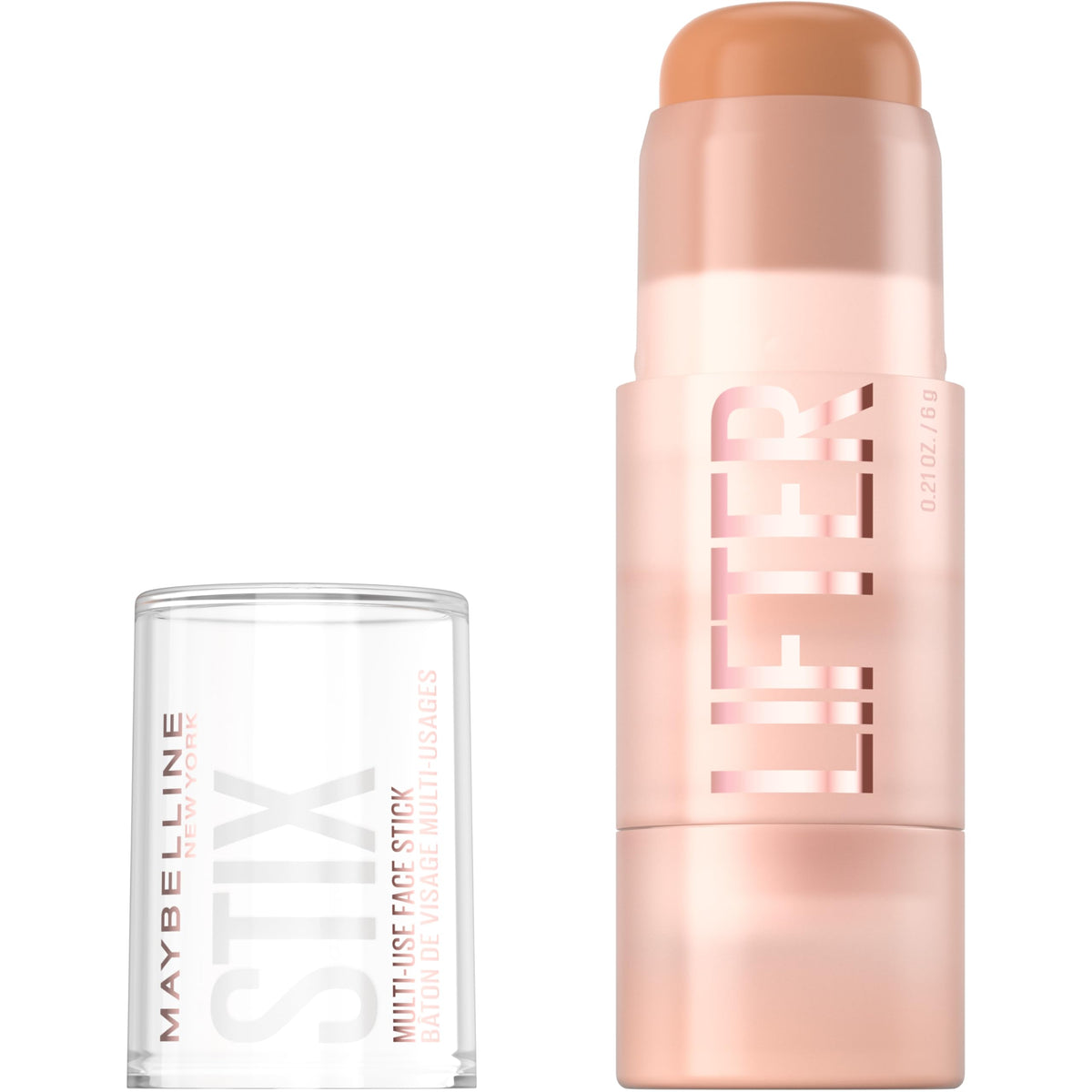 Maybelline Lifter Stix, aplicación cremosa para un acabado natural y uniforme.