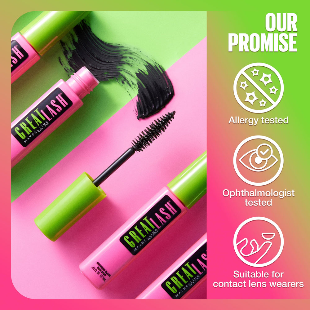 Maybelline Mascara Para Contactos Ojos: hipoalergénica y apta para lentes de contacto.