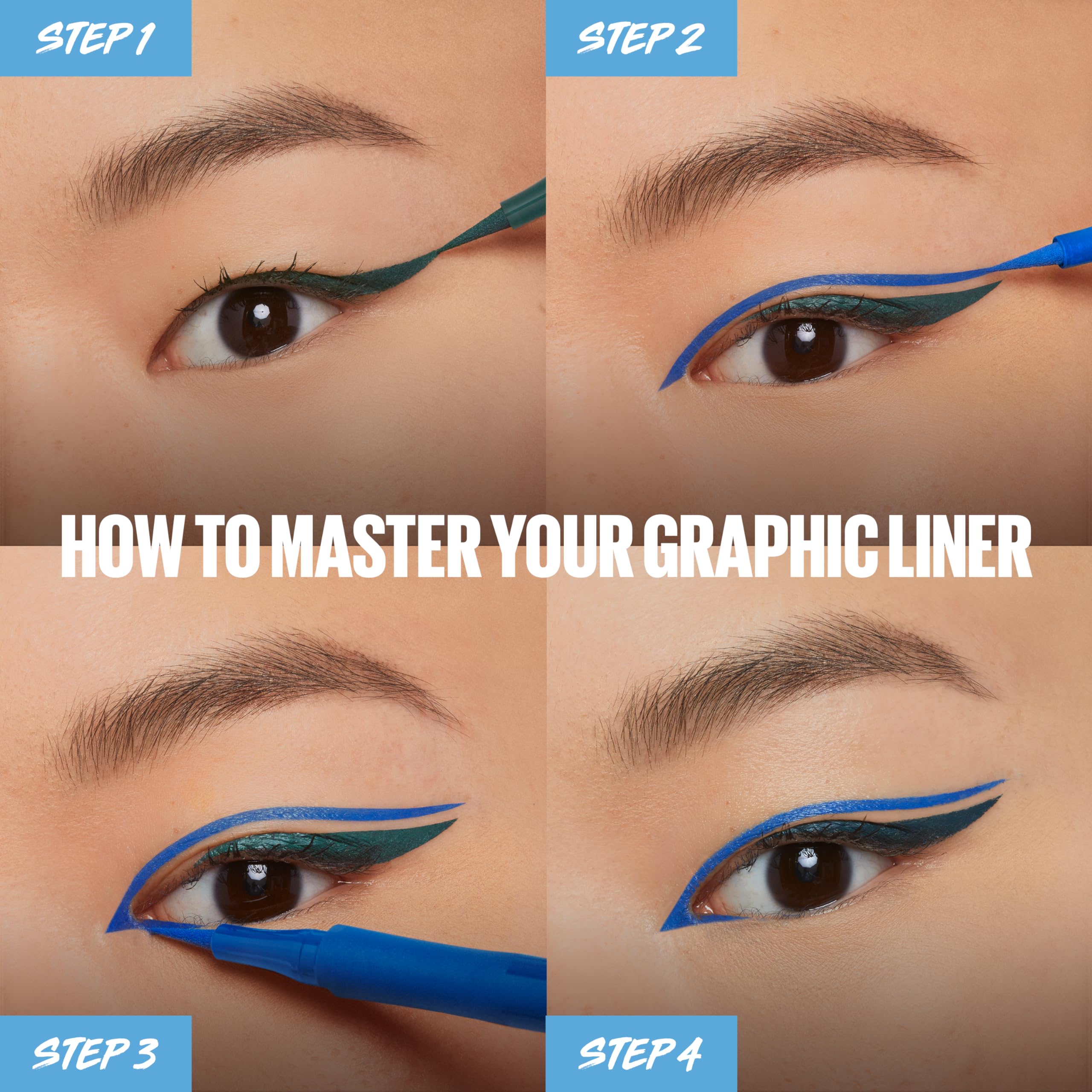 Fórmula resistente al agua para MAYBELLINE Master Precise, 30 horas de duración.