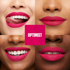 Maybelline Matte Ink muestra textura mate de larga duración en cada pasada.