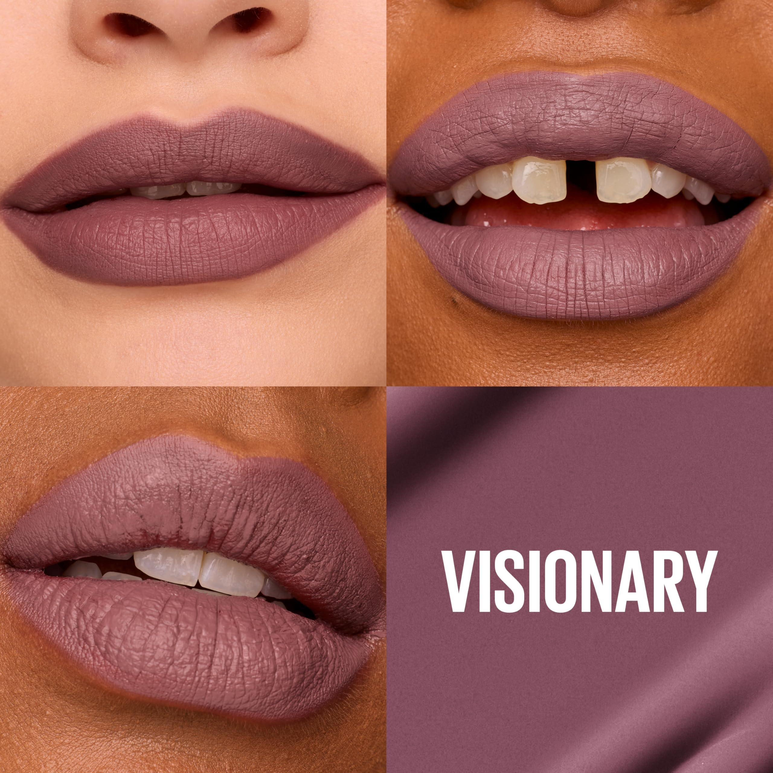 Maybelline Matte Ink Visionary: tono visionario taupe morado para diario.