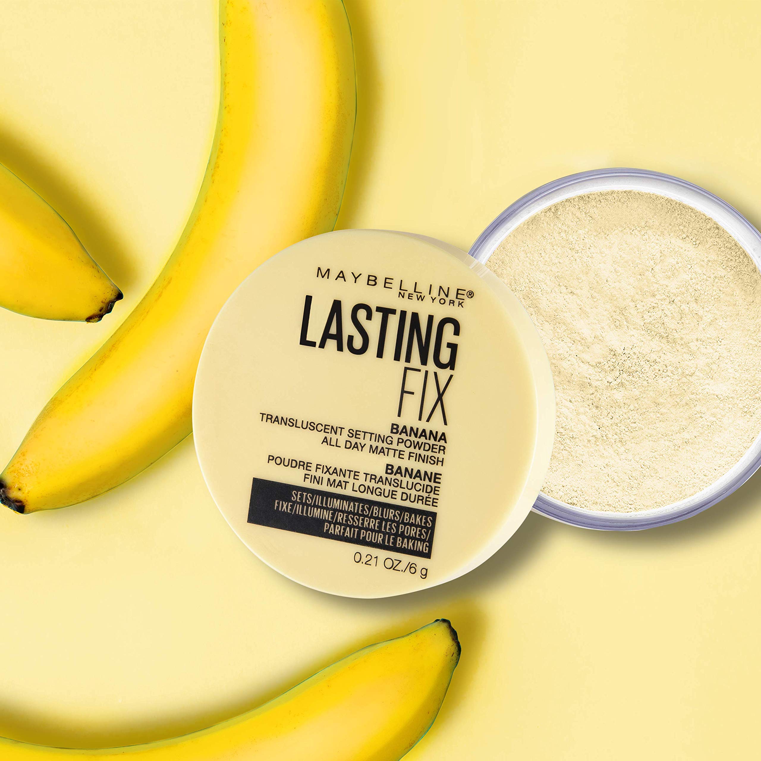 MAYBELLINE Polvo banana, fijar maquillaje y reducir brillos