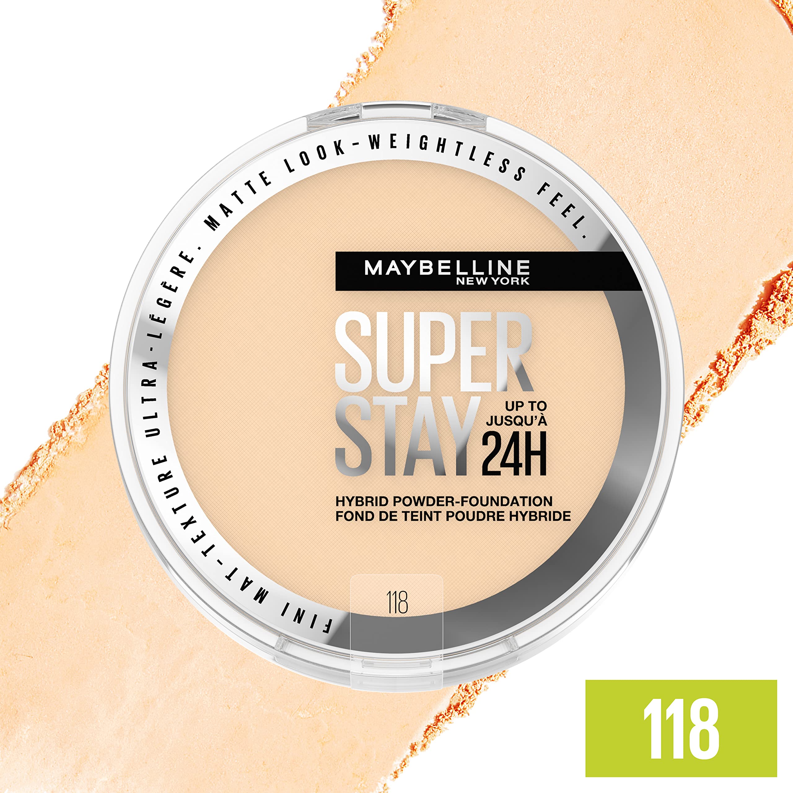 Maybelline polvo híbrido fundación con 16 tonos para pieles variadas